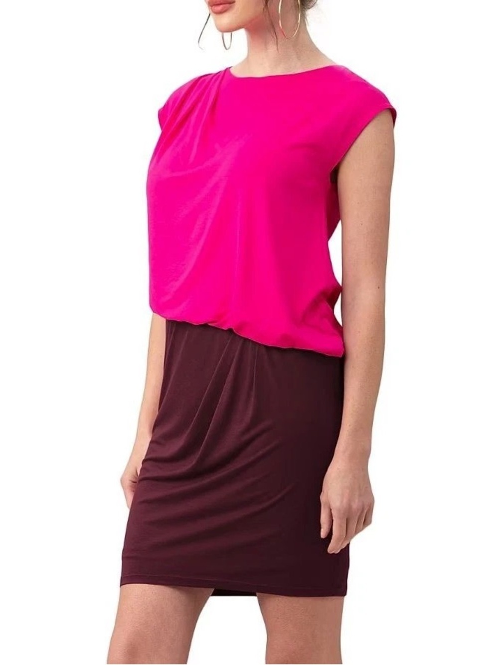 Trina Turk Colorblock Blouson Mini Dress
